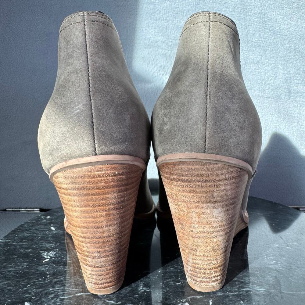 Cole Haan Balthasar Nubuck Wedge Heel Bootie In Greystone Women’s Size 8.5B US - Picture 4 of 8